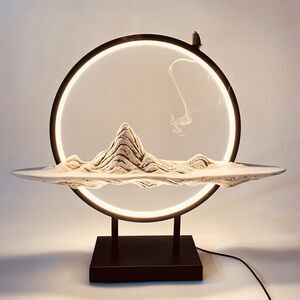 Aromatherapy Back flow Incense Burner Rack Home Decoration  LED light Mountains